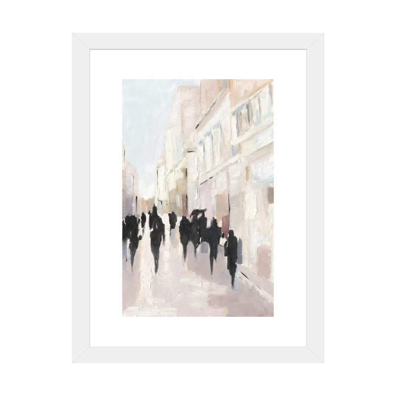 Reproduction d’art « passing Rain II » par Ethan Harper, H 32 po x l 24 po x P 1 po, Papier encadré blanc, Blanc