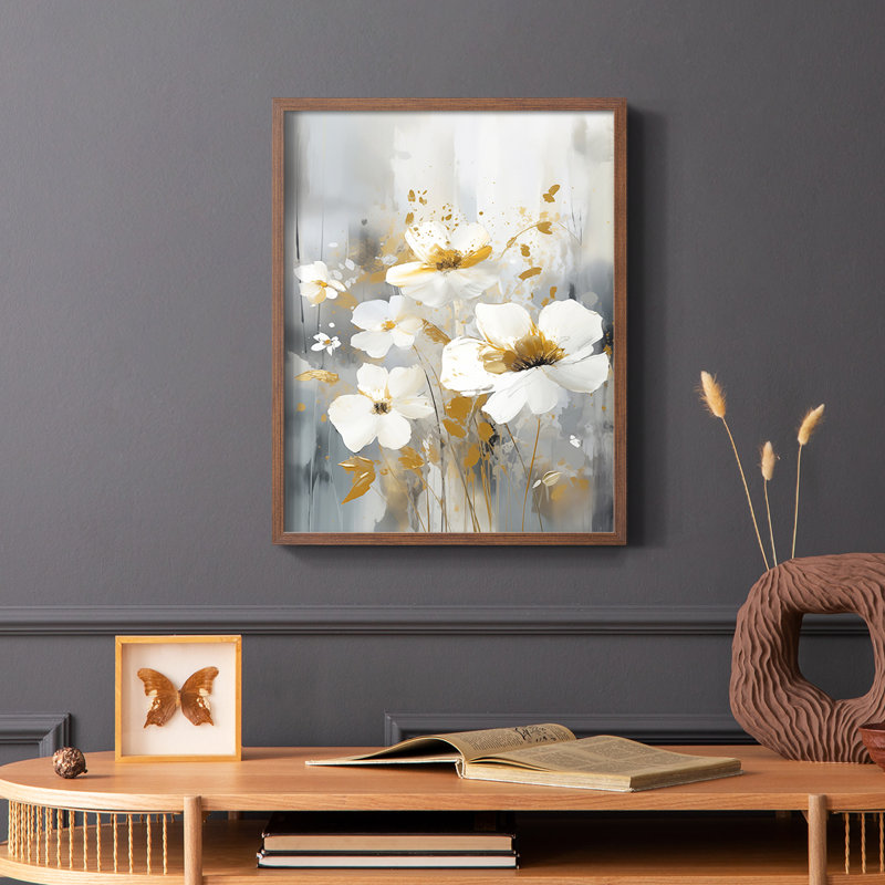 FLORAL Series CD XXVI - reproduction encadrée de qualité supérieure - prête à être accrochée - aucun clou requis