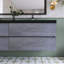 Meuble-lavabo double avec plateau en quartz 70,87 po Liudvikas