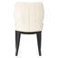Chaises de salle à manger rembourrées en cuir synthétique 19,6 po H Raffertie avec structure en métal noir et dossier en forme de damier-1150454636-1170870281