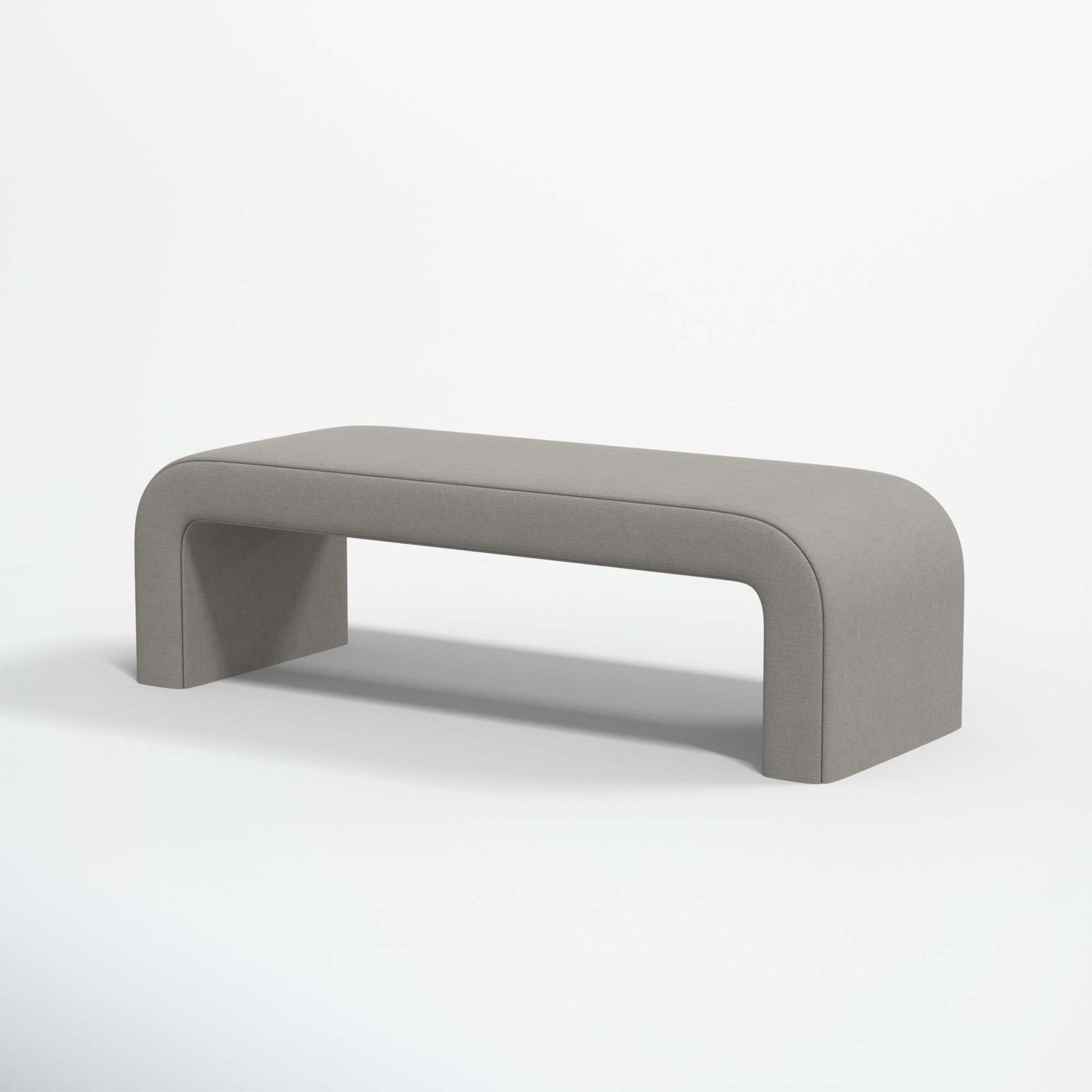 Barley 52" Bedroom Bench, Classic Grey Linen