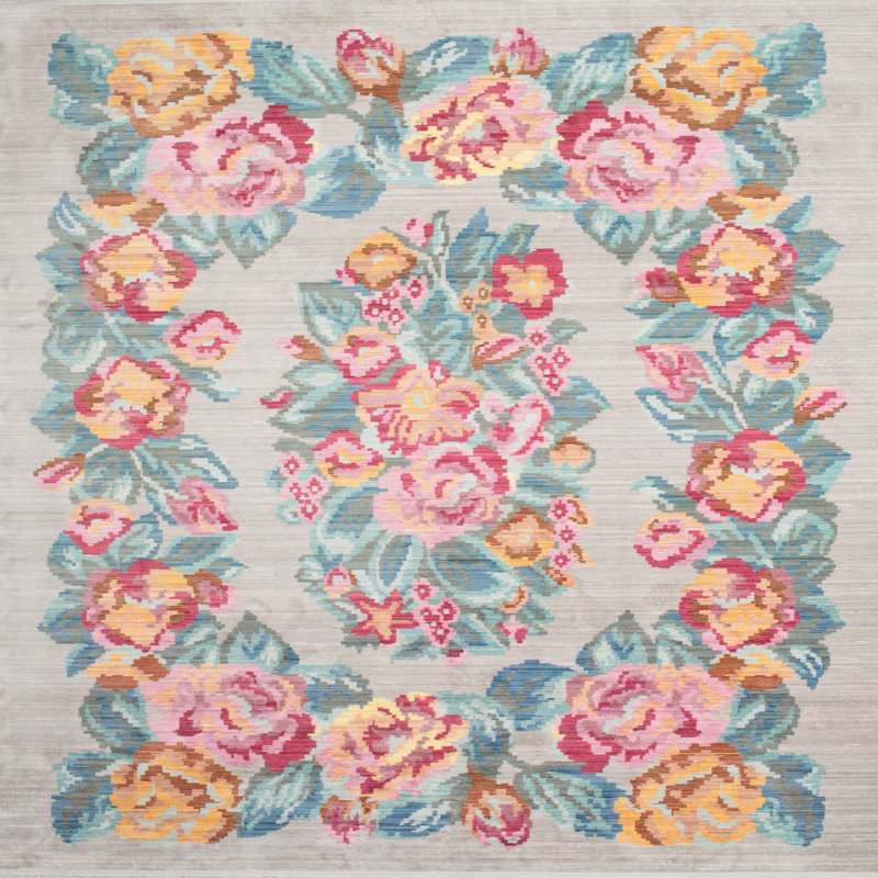 Hurdsfield Oriental Indoor Rug, Square 5'
