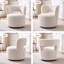 Fauteuil demi-tonneau pivotant moderne à dossier ouvert et rembourré pour salon et chambre à coucher-47410144