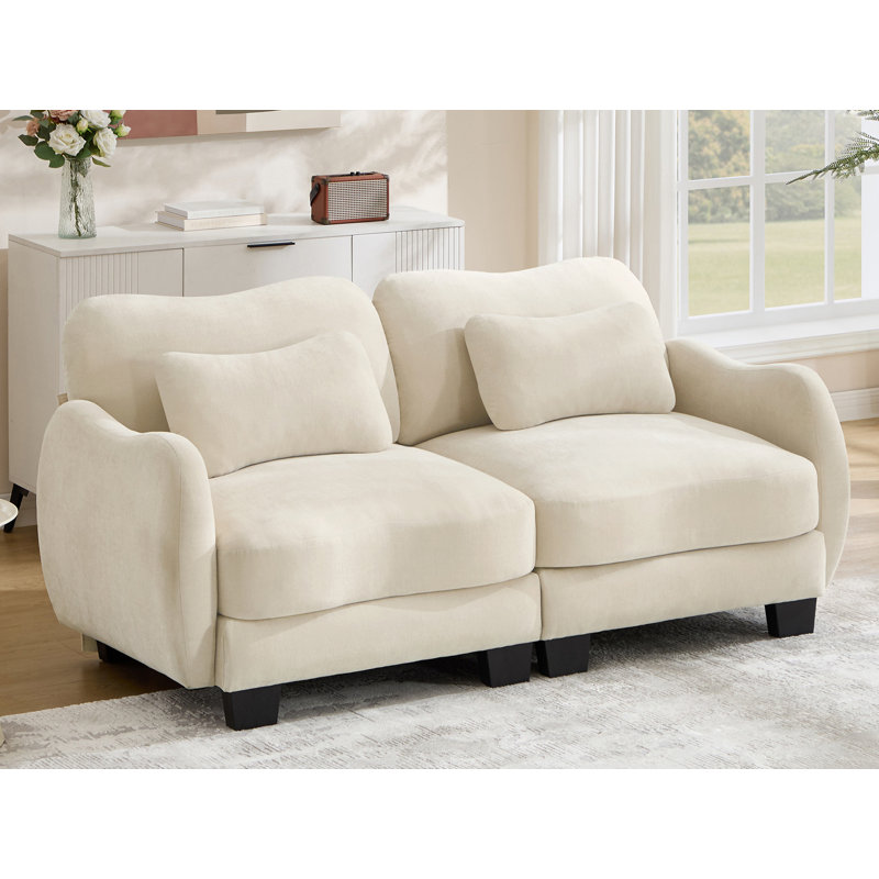 Causeuse rembourrée 70,8 po, Beige