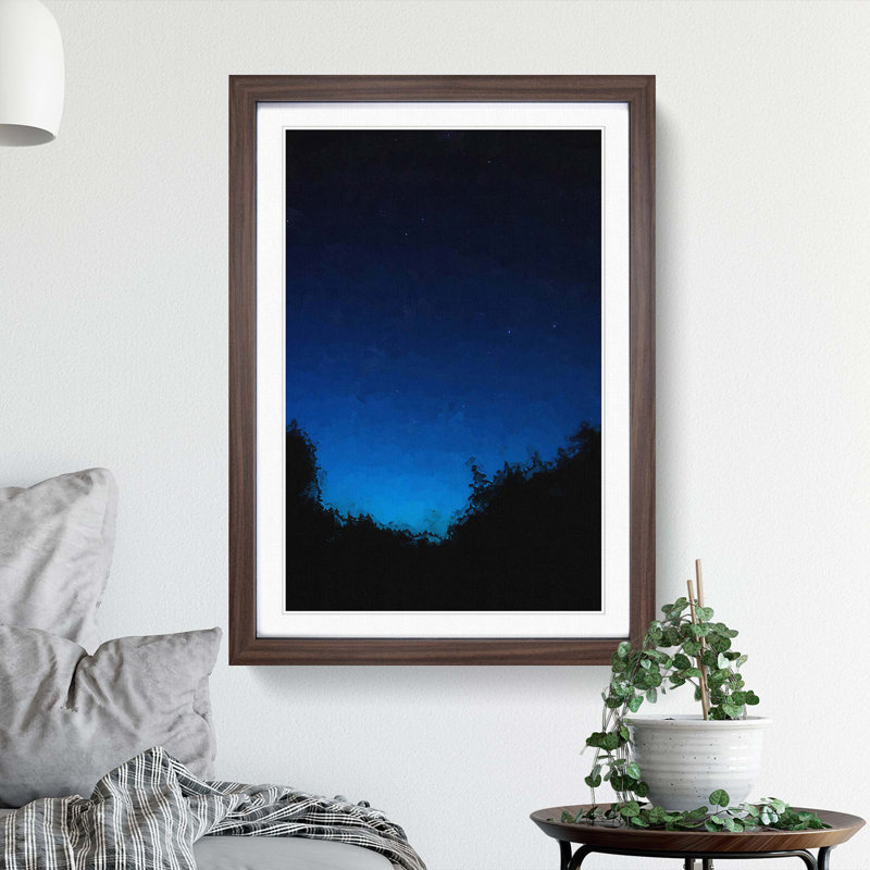 Forest Stars in Abstract - Picture Frame Graphic Art Print, Walnut Framed, 65cm H x 48cm W x 2cm D