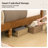 Behka Solid Pine Bed with Upholstered Headboard and Footboard,Brown-526151039-526151037
