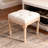 Small Padded Bench, Square Upholstered Rustic Ottoman Bench