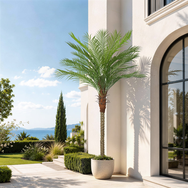 Artificial Palm Tree In A Pot, 94.5" H x 49.2" W x 49.2" D