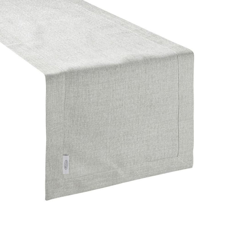Stella Tablecloth 2 40 X 180 Cm Gold, 40cm W x 200cm L, Light Grey