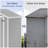 6 x 4 ft Outdoor Resin Storage Shed with Double Doors,Vents, and Window for Backyard Lawn