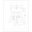 Repose-pieds, repose-pieds, repose-pieds, repose-pieds 12 po, velours gris, pieds en bois naturel