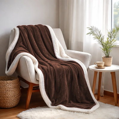 Sherpa Fleece Ultra Soft Plush Reversible Blanket