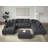 Modern Gray Chenille Ottoman