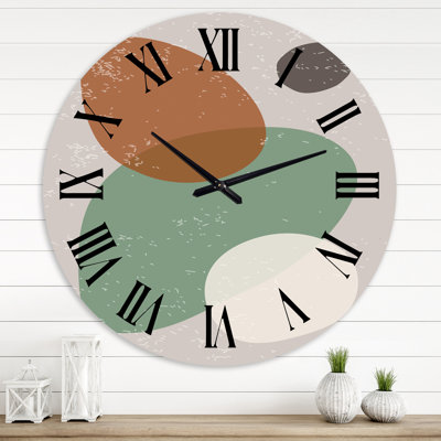 Horloge murale moderne Minimal Elementary Organic and Geometric Compostions X