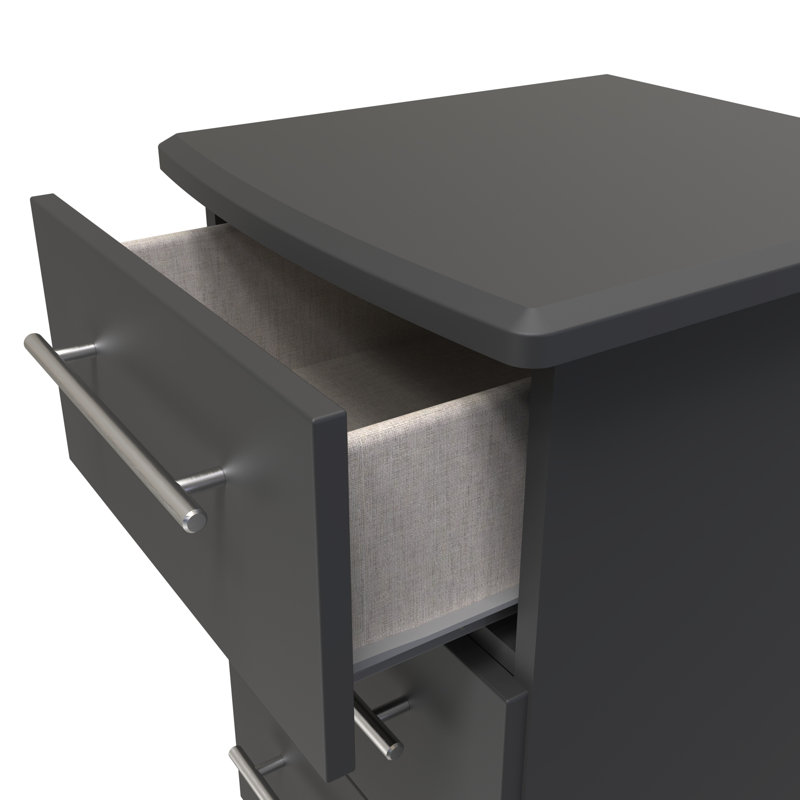 Bledion 40cm W Manufactured Wood Bedside Table, Graphite