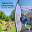 Trampoline arc-en-ciel mauve 14 pi 2026 Acwarm Home - capuchon 1500 lbs, Astm, avec ensemble de basketball, filet, échelle et coussin-128635654