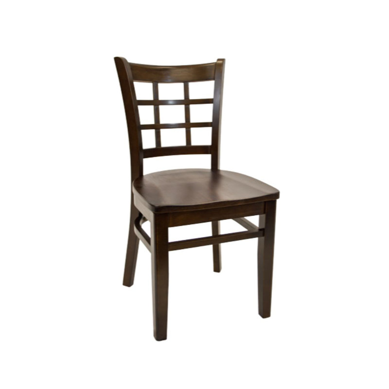 Chaise d’appoint en bois massif, Noyer