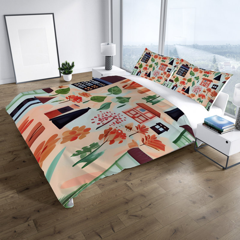 Abstract Duvet Cover, King Duvet Cover + 2 King Shams