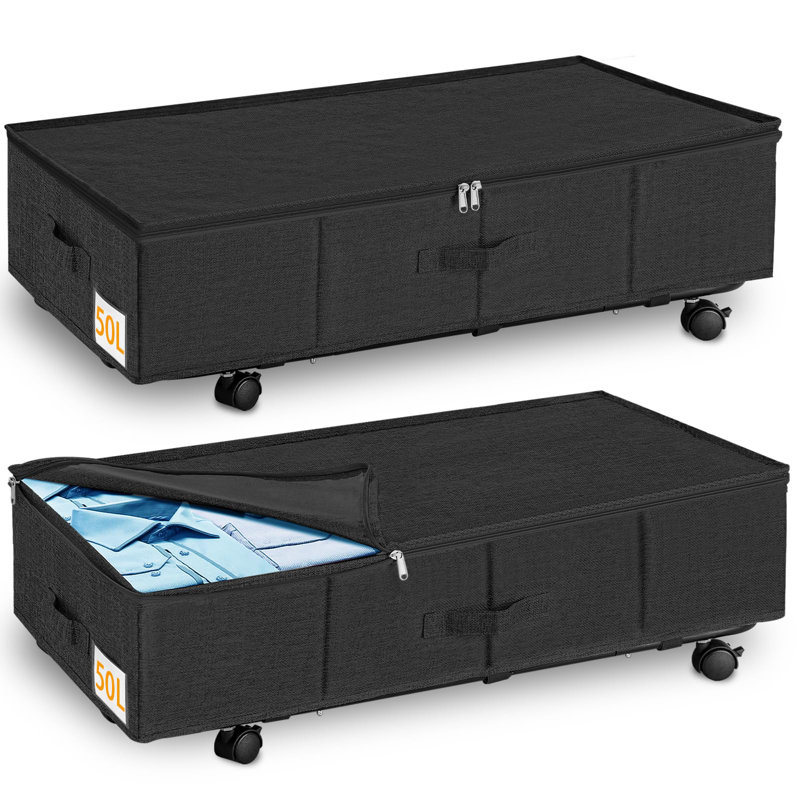 Ebern Designs Underbed Storage, Black