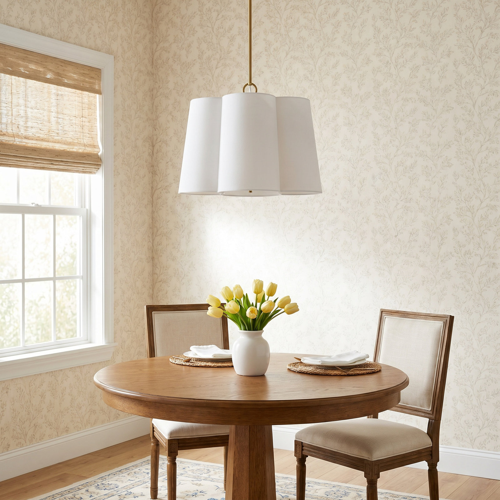 Rex 3 - Light Medium Hanging Shade Burnished Brass, 21.5" H x 22" W x 22" D, 3