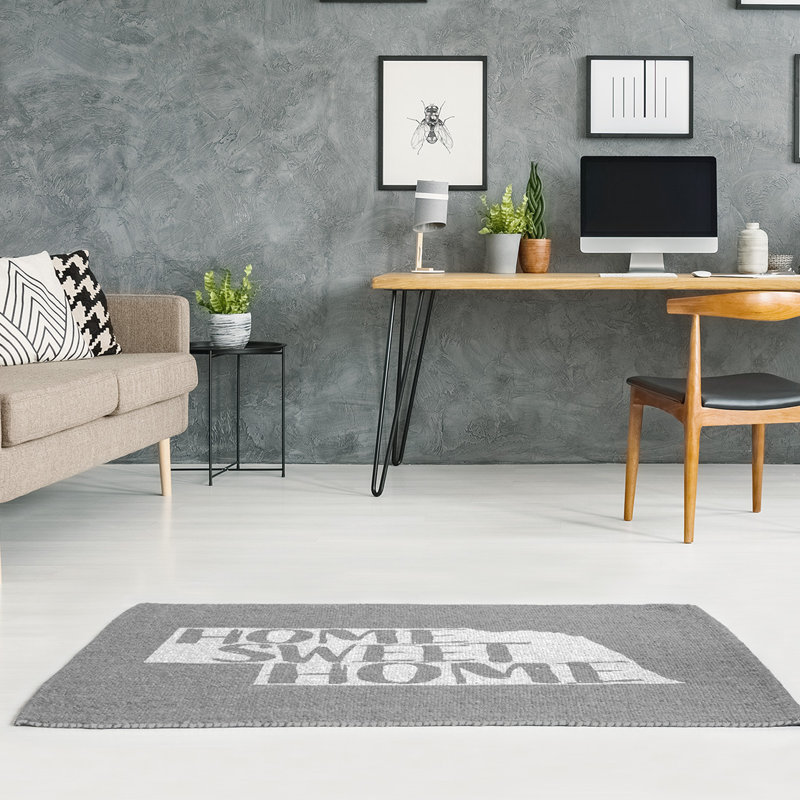 Tapis de zone gris doux home Nebraska, Rectangle 3 pi x 5 pi