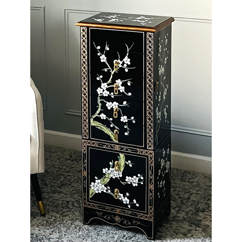 Freestanding  Blossom Jewellery Cabinet Armoire