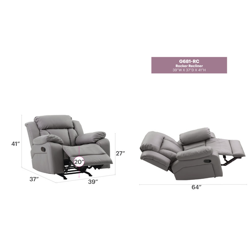 Fauteuil inclinable berçant confortable, Marron foncé