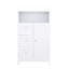 Armoire de rangement pour salle de bain avec 3 tiroirs et 1 porte - blanc