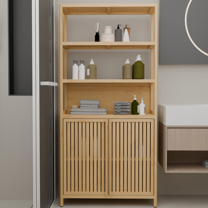 Bamboo 65'' Tall Storage Cabinet
