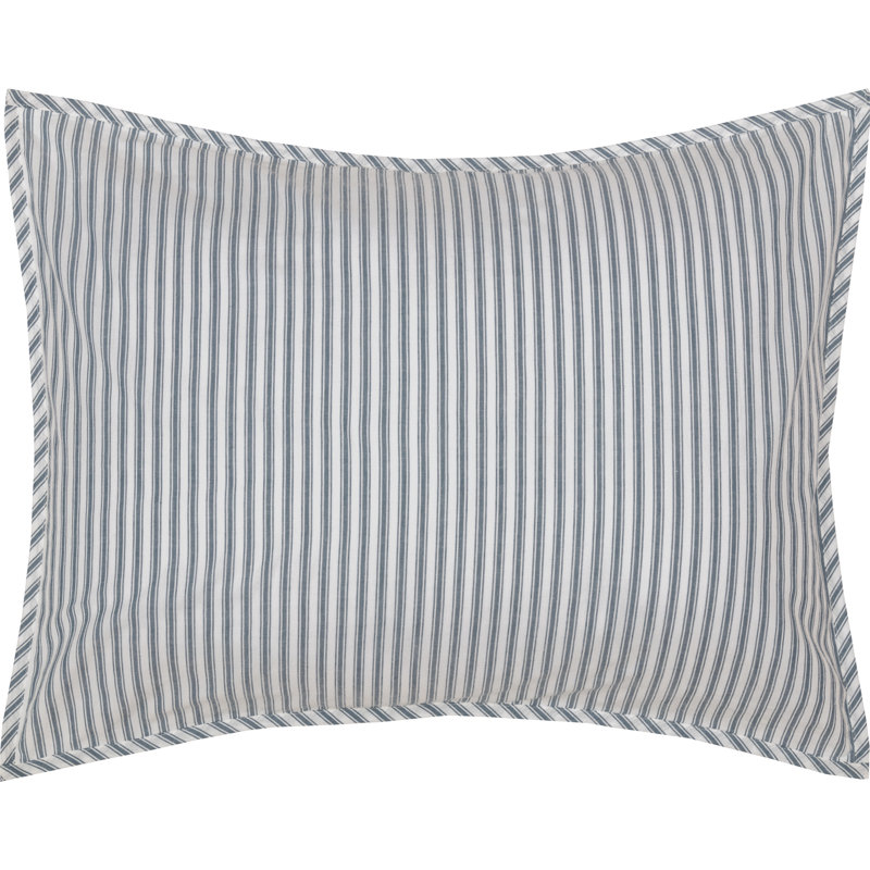 Taie décorative Sawyer Mill, Standard, Bleu denim / blanc doux