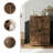 Rustic Narrow Shoe Cabinet With 2 Flip-Down Drawers-1794024491