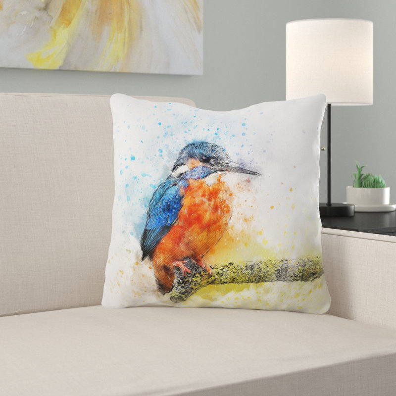 Outdoor Reversible Throw Pillow, Microsuede, Indoor