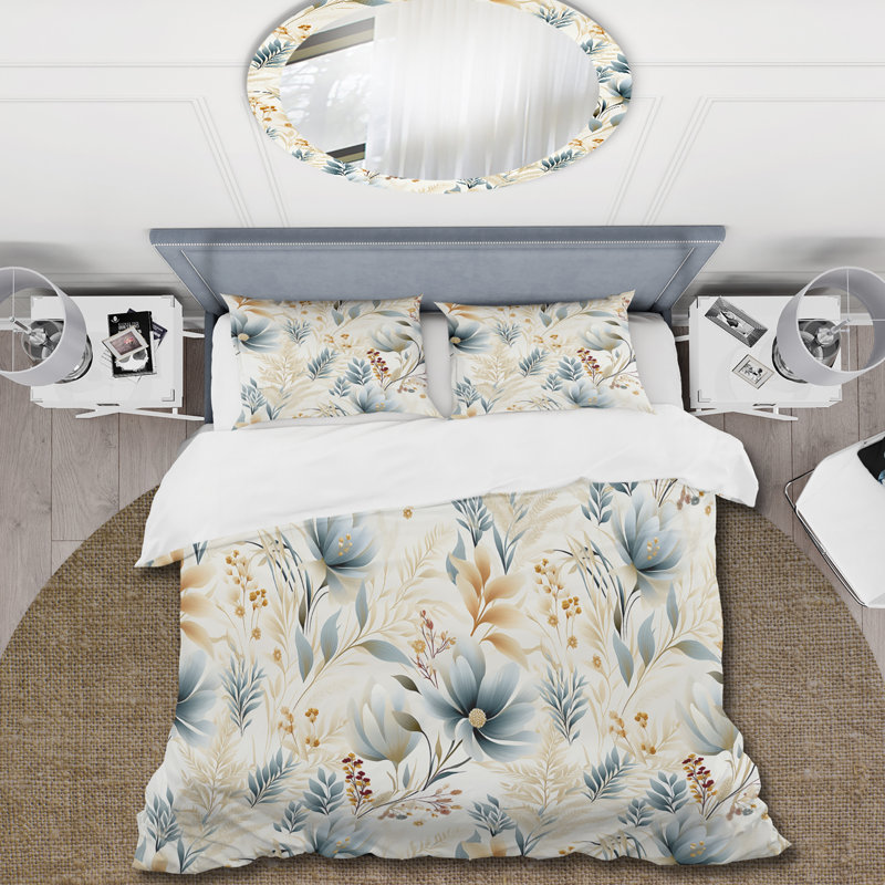 Ensemble de housse de couette Ethereal Neutrals Ii Boho, Housse de couette pour très grand lit et 2 très