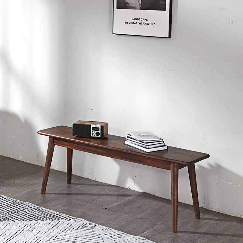 Banc en bois massif Nourudeen, H 16,92 po x l 59,05 po x P 11,02 po