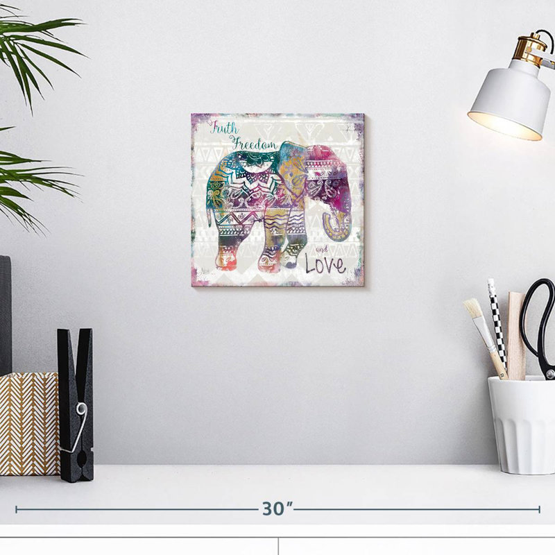 Brampt Boho Elephant Love, 10" H x 10" W