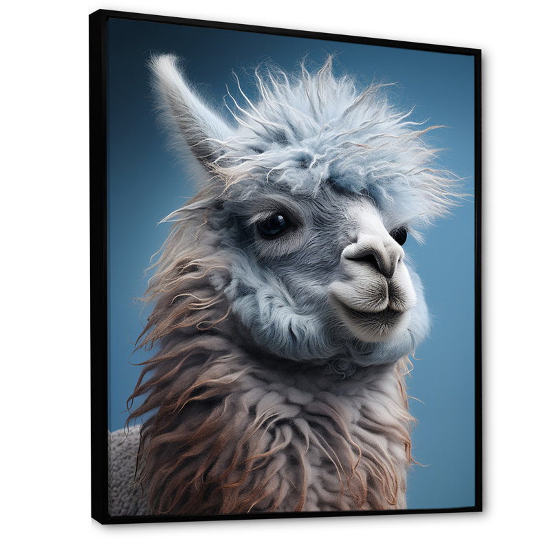 Alcapas Whispering II - animaux, art mural sur toile, H 44 po x l 34 po x P 1,5 po, Cadre flottant noir