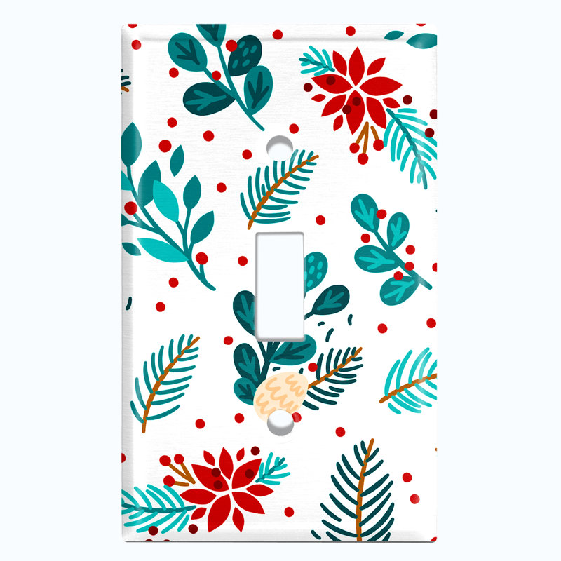 Patterned 1 - Gang Toggle Light Switch Standard Wall Plate
