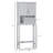 Kleankin Modern Over The Toilet Storage Cabinet, Double Door Bathroom Organizer With Inner Adjustable Shelf And Open Shelf, Grey