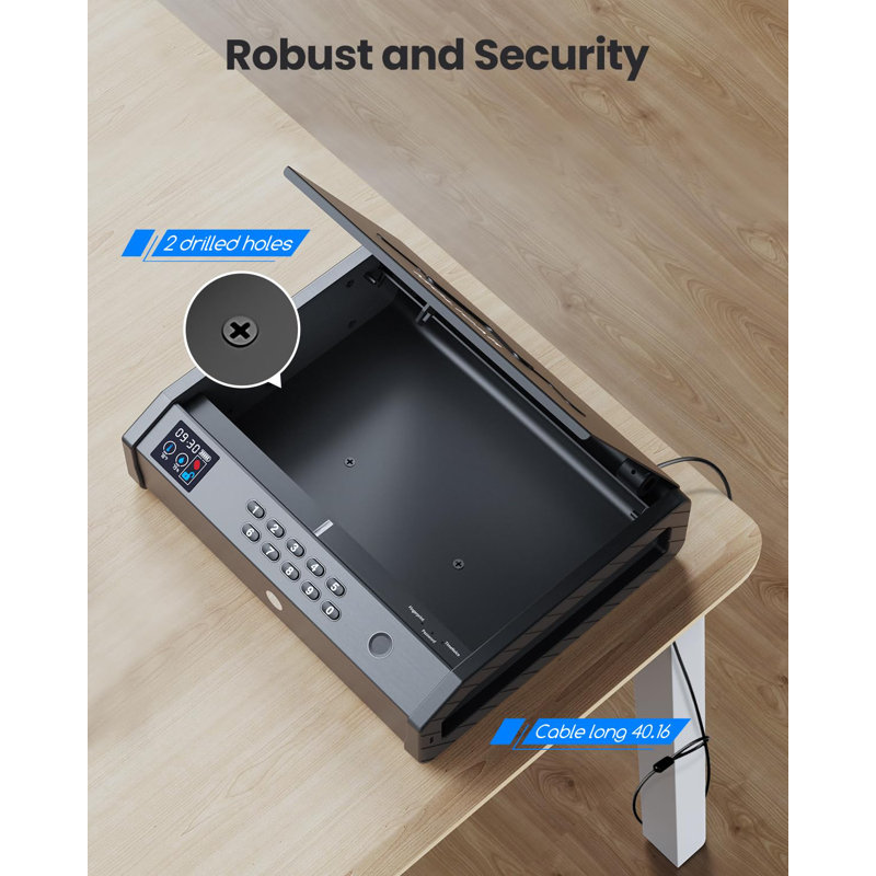 Gun Safe, Biometric Gun Safes For Handgun With LCD Of Temp Humidity Battery, USB-C Port, Fingerprint Quick Access Pistol Safe For 2 Guns, Handgun Safe For Home Bedside Nightstand Car