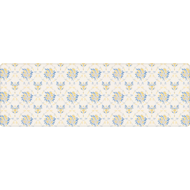 Coussin confort floral Fiona 20 po x 60 po, Tapis de couloir 1 pi 8 po x 5 pi