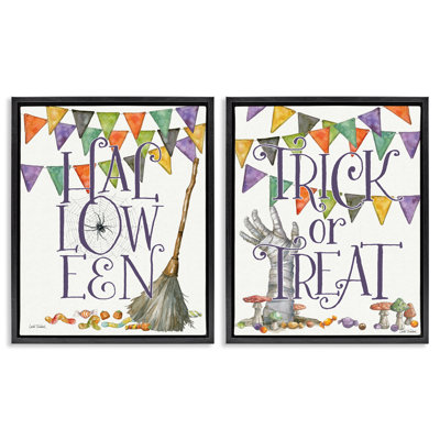 Ensemble de cadres flottants 2 pièces Spell rebond Halloween, design par Leslie Trimbach