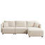Velours côtelé 8 places pour différentes pièces - beige, moderne, avec ports de chargement, salon, chambre à coucher et salon beige, 8 coussins de confort combinés et en forme de C-2079282197