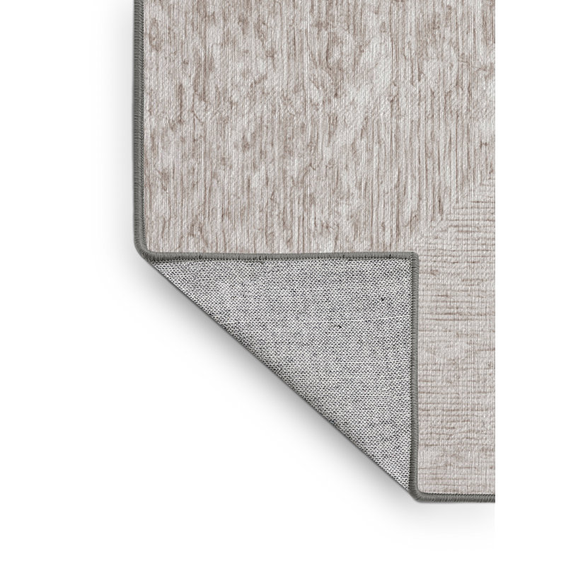 Machine Washable Gray Area Rug, Square 5'