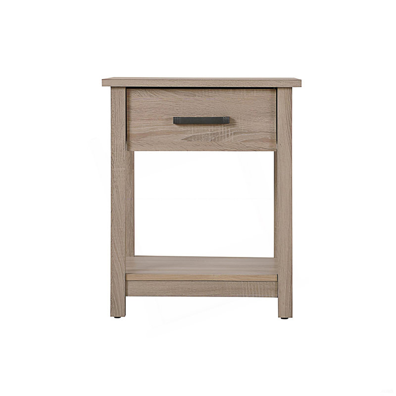 Table de chevet avec tablette basse et tiroir