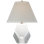 Thomas O'Brien Anthenee 25" Table Lamp in Alabaster with Linen Shade