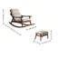 Chaise berçante moderne en bois massif rembourré