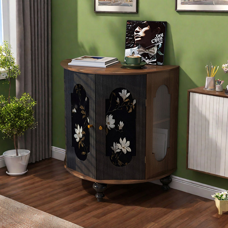 Armoire de vestibule demi-ronde