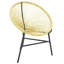 Chaise d'extérieur Jackie Acapulco, poly rotin beige, acier thermolaqué