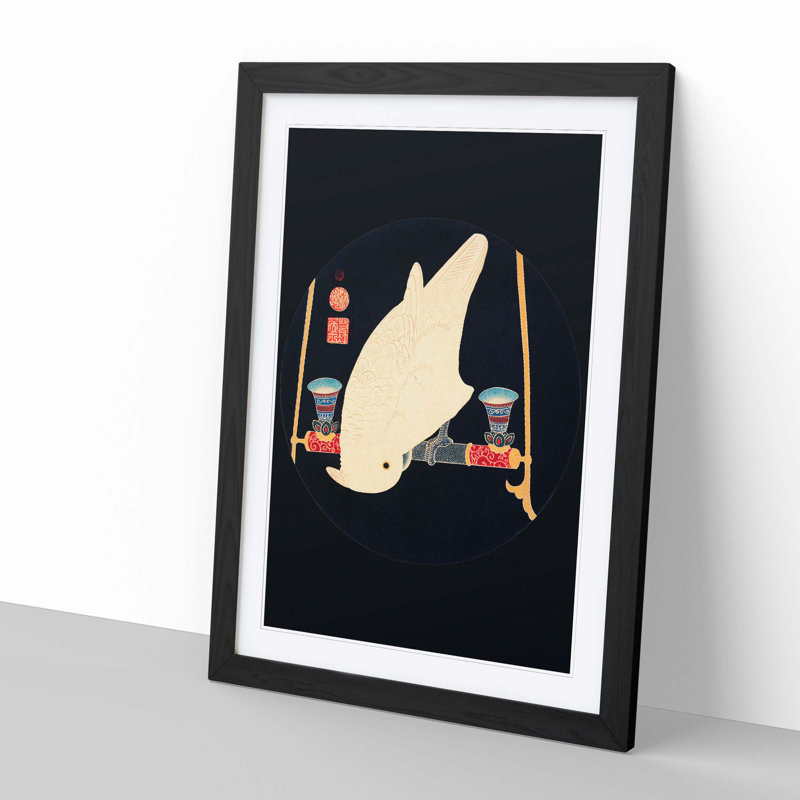 White Macaw by Ito Jakuchu - Picture Frame Graphic Art Print, Black, 91cm H x 60cm W x 2cm D