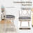 Bakarne Swivel Upholstered Counter Stool with Solid Wood Frame